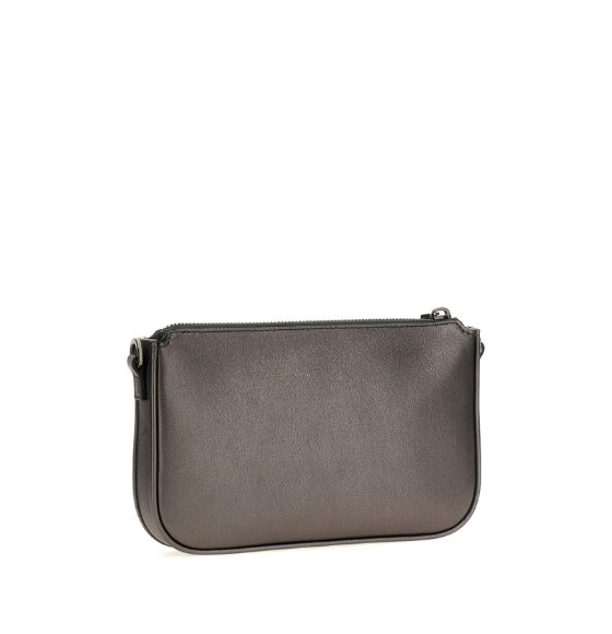 Grey Valentino Garavani Lead Leather Shoulder Bag