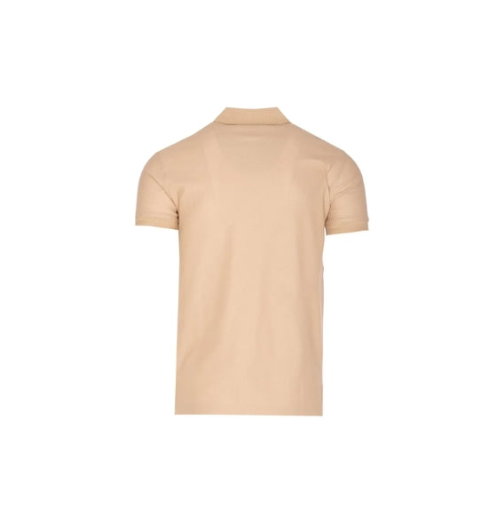 Beige Cotton Piqué Polo Shirt