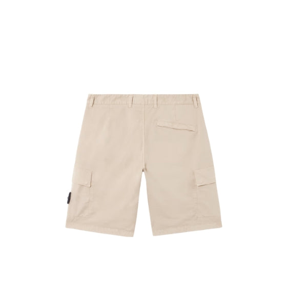 Beige Cargo Bermuda Shorts