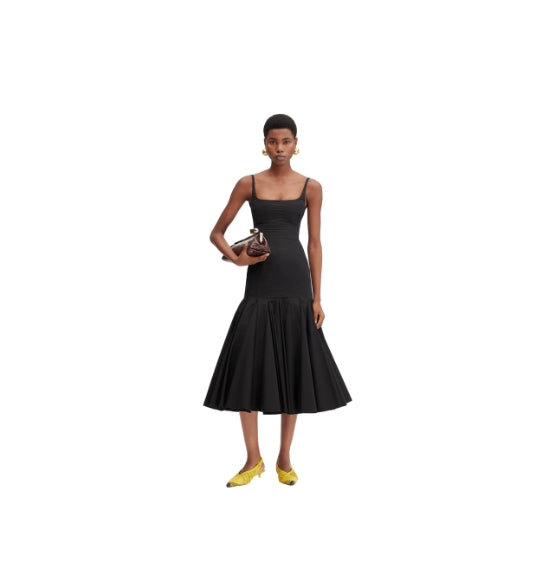 Black Agave Midi Dress
