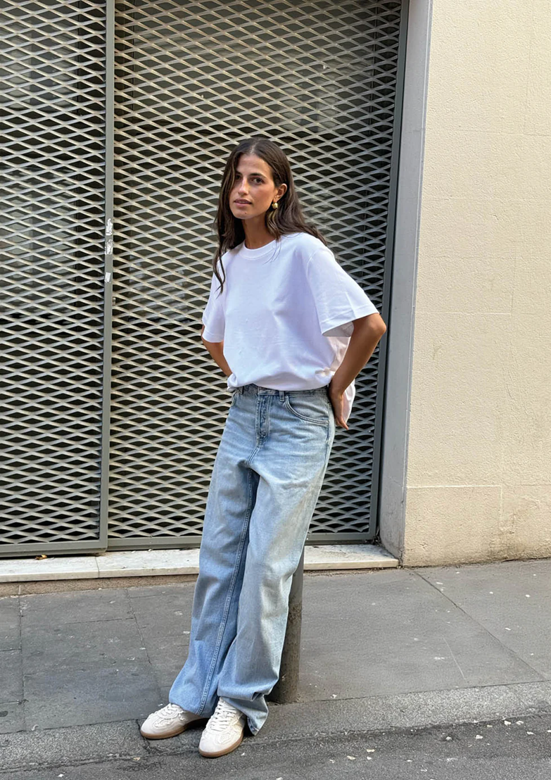 Tb.490 Crochet Cream Leather Sneakers