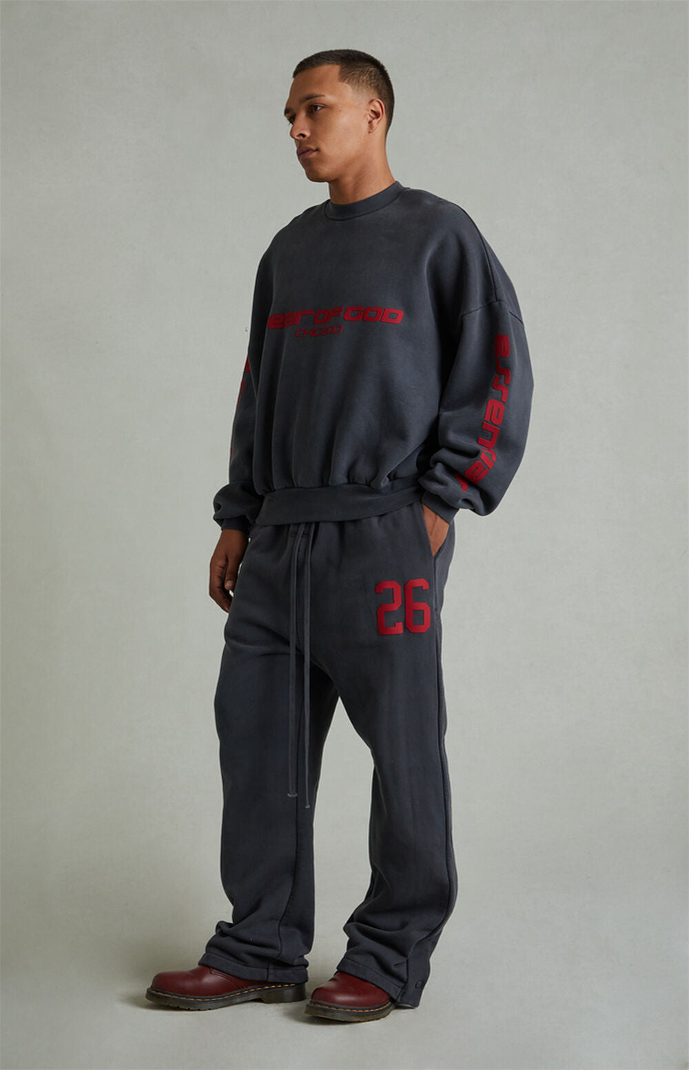 Fear of God ESSENTIALS Iron Grey Tear-Away Baggy Sweatpants