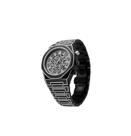 Black Sketch Polychrono Watch | 40.5mm