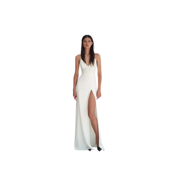 Bikini Gown In Lace Satin Crepe