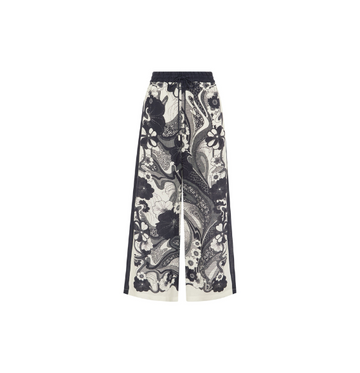 Navy Mickey Floral Linen Pants