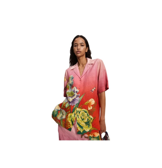 Pink Ombre Inez Linen Shirt