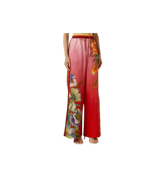 Pink Ombre Inez Wide-Leg Pants