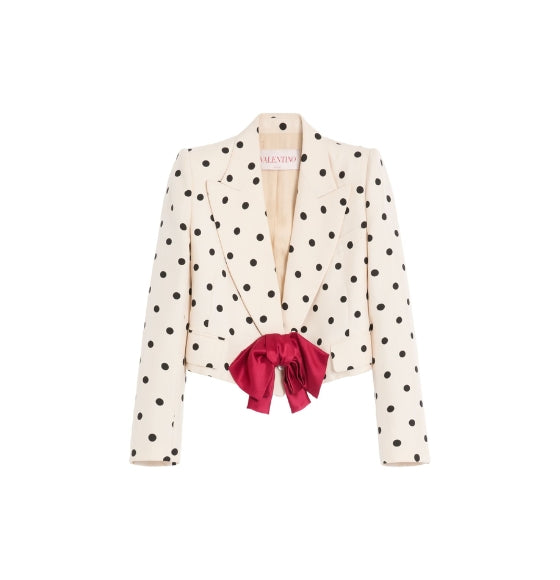 Ivory Plusdepois Silk Cropped Blazer - RUNWAY