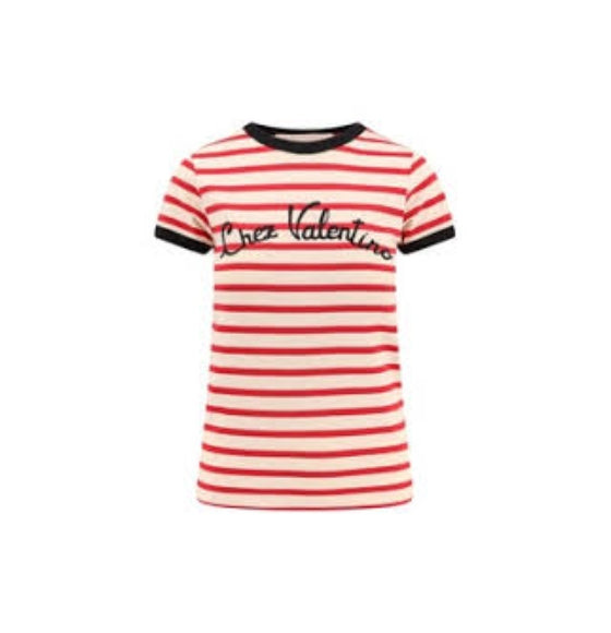 Striped Chez Valentino Slim Fit Cotton T-shirt