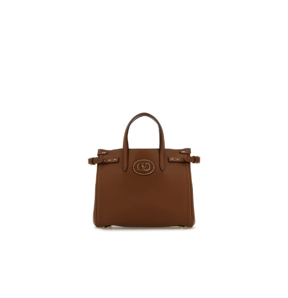 Brown Antibes Small Calfskin Tote Bag