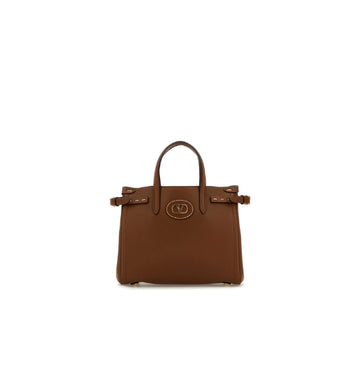 Brown Antibes Small Calfskin Tote Bag
