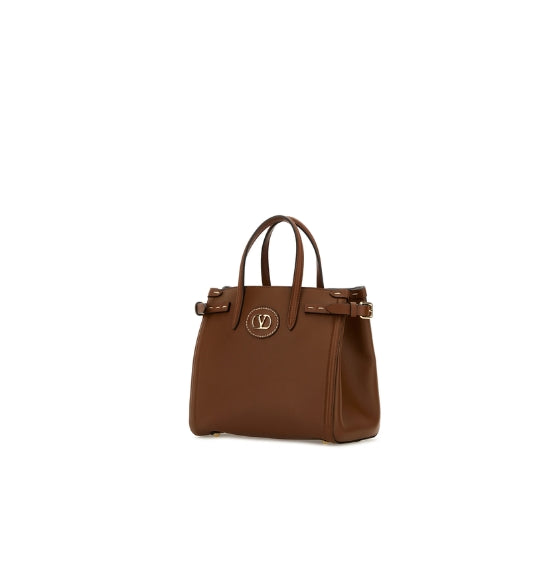 Brown Antibes Small Calfskin Tote Bag