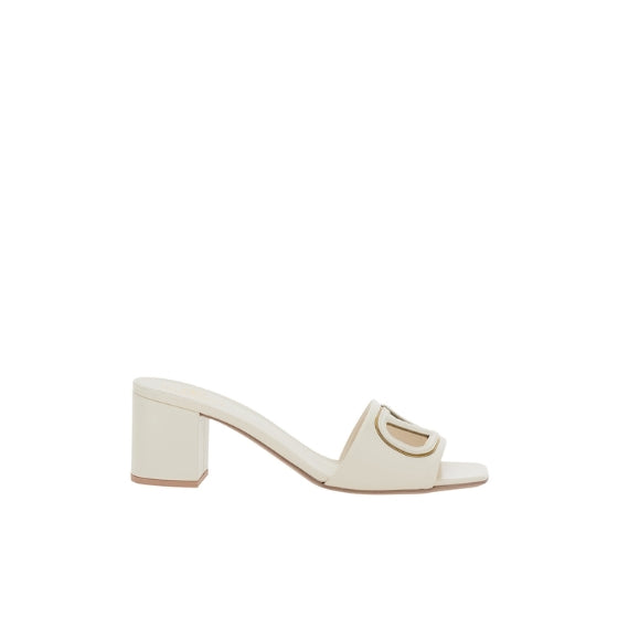 White VLogo Signature Slide Sandal