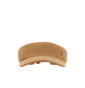 Beige V-Logo Plaque-Embellished Cotton Canvas Visor