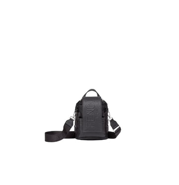 Black Fendi Strike Leather Mini Crossbody Bag