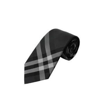 Charcoal Gray & Black Nova Silk Tie