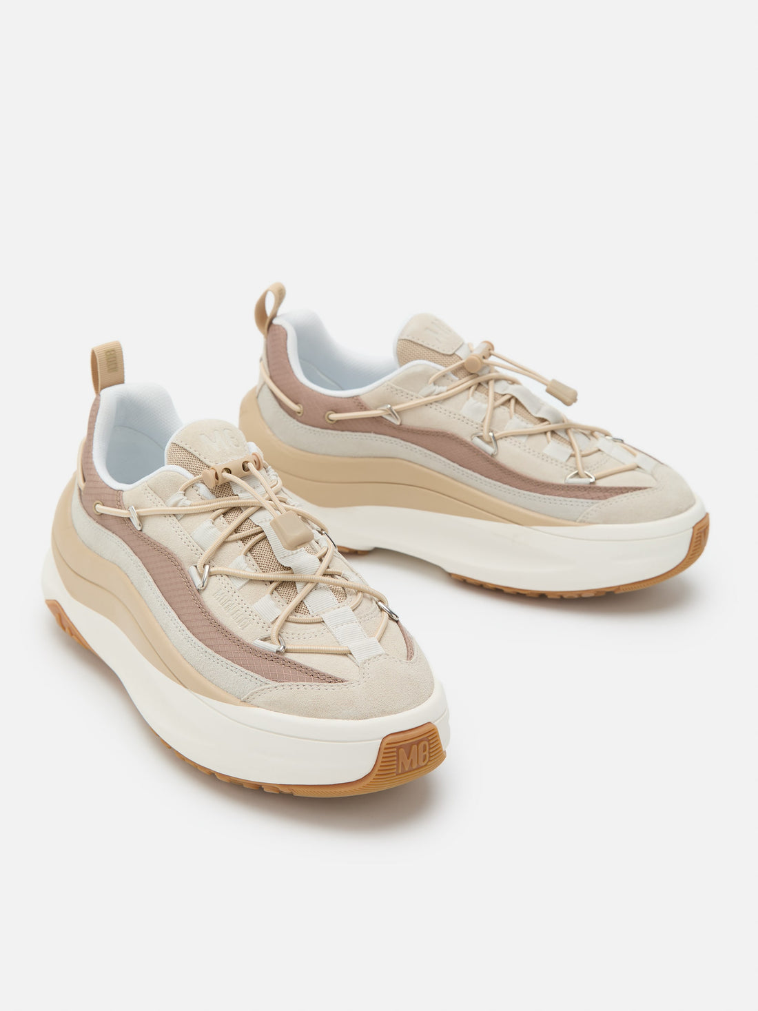 MOON247 XLACE OFF WHITE & TAUPE SNEAKERS
