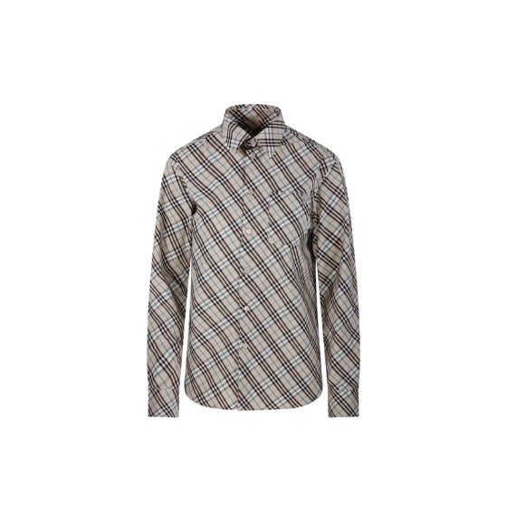 Multicoloured Checkered Collared Long sleeved Shirt