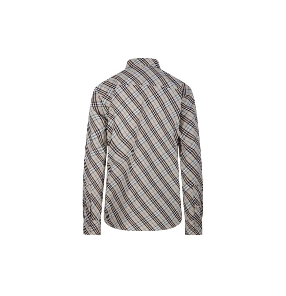 Multicoloured Checkered Collared Long sleeved Shirt