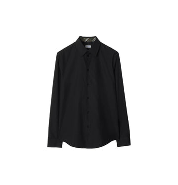 Black Long Sleeved Classic Cotton Shirt