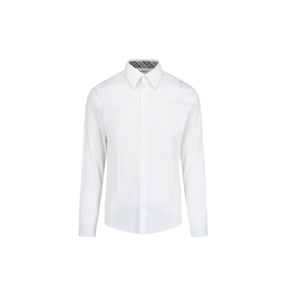 White Long Sleeved Classic Cotton Shirt