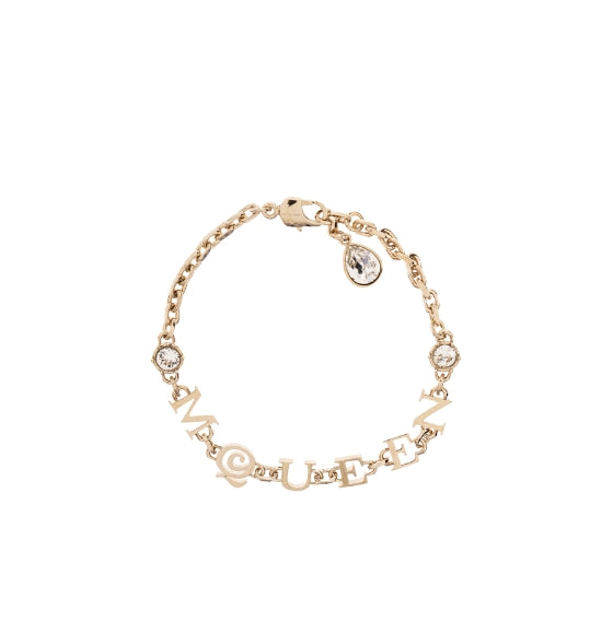 Gold McQueen Logo Chain Bracelet