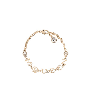 Gold McQueen Logo Chain Bracelet