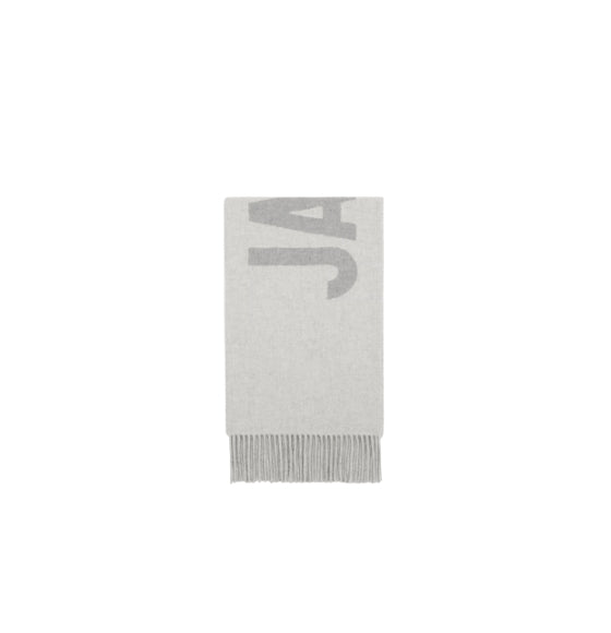 Grey Fringe Logo Scarf