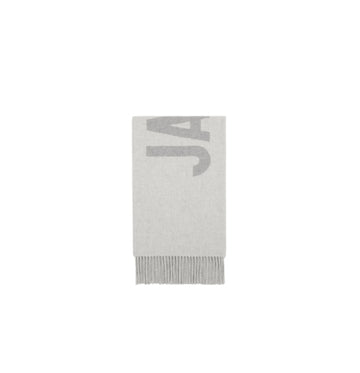 Grey Fringe Logo Scarf