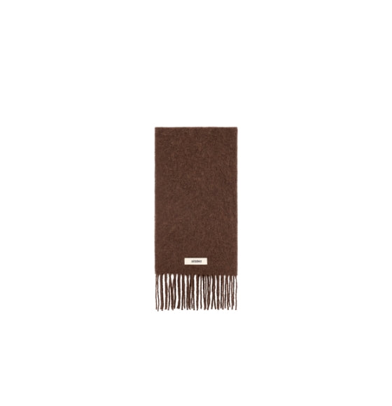 Brown Carro Fringe Scarf