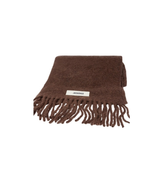 Brown Carro Fringe Scarf
