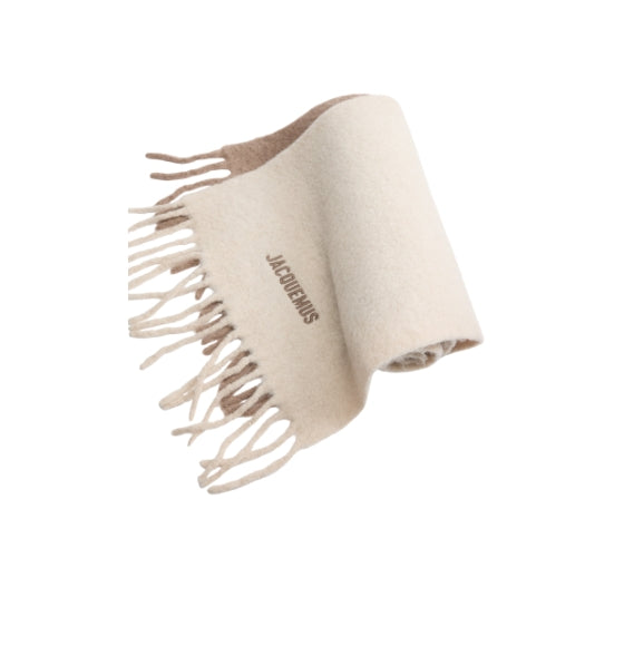 Beige Moisson Gradient Wool Scarf