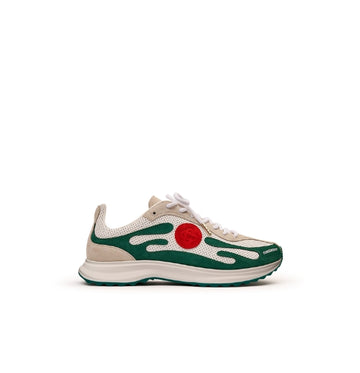 White & Green Stade Sneaker