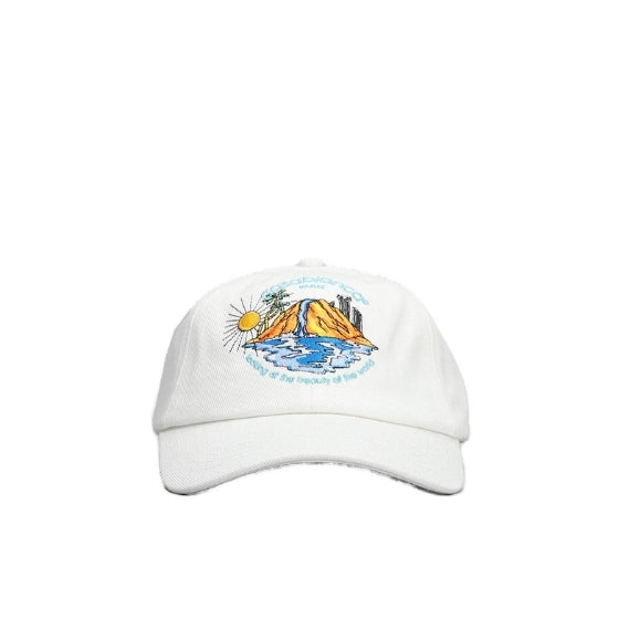 White Casablanca Oasis Embroidery Cap