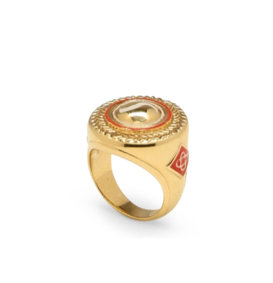 Gold Sports Medallion Ring