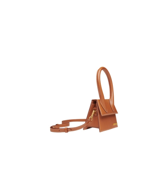 Light Brown Le Chiquito Medium Leather Bag