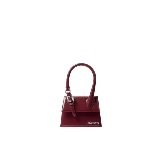 Burgundy Le Chiquito Medium Leather Buckled Bag