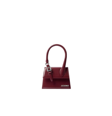 Burgundy Le Chiquito Medium Leather Buckled Bag