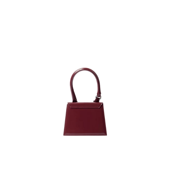 Burgundy Le Chiquito Medium Leather Buckled Bag