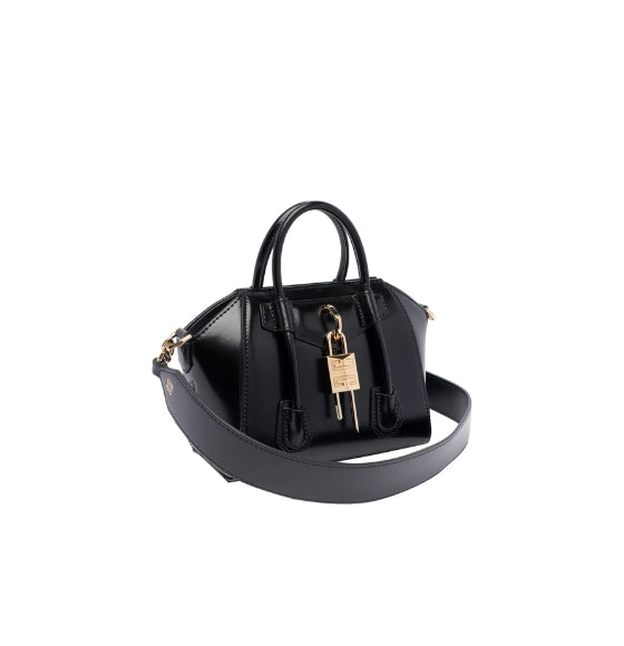Black Antigona Toy Lock Crossbody Bag