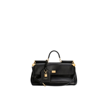 Black My Sicily  Leather Shoulder Handbag