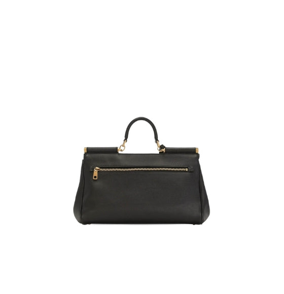 Black My Sicily  Leather Shoulder Handbag