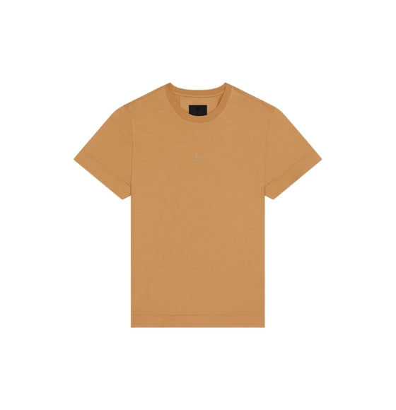Beige 4G Logo Detail Slim Fit T-Shirt