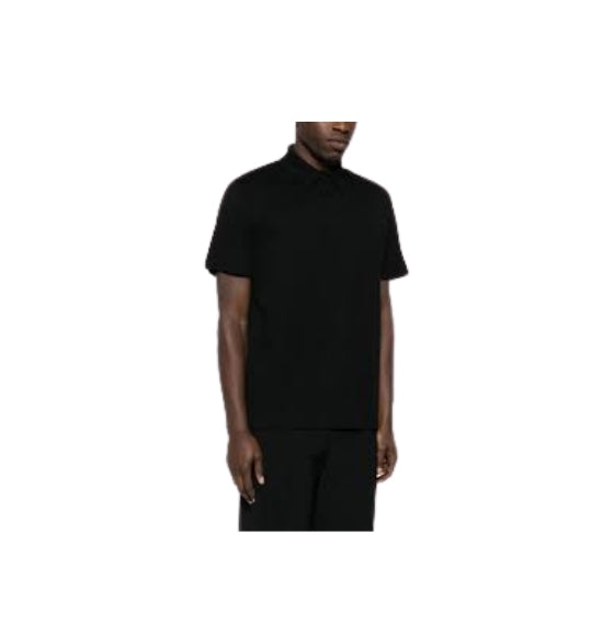 Black 4G Logo Detail Cotton Polo Shirt