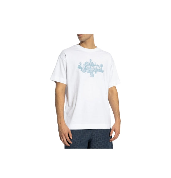 White Logoed Hubert Objects Printed T-Shirt