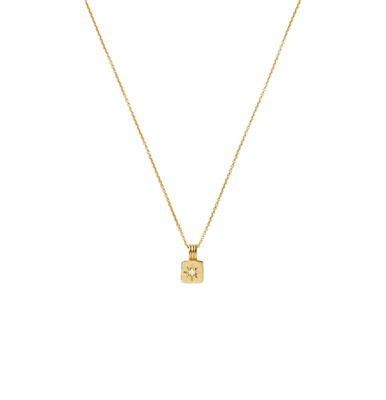 Gold Mini Star Ridge Pendant Necklace