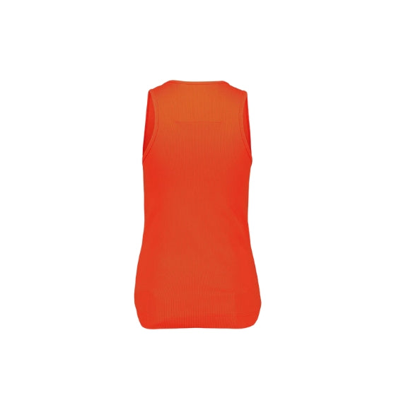 Orange 4G Liquid Rib Tank Top