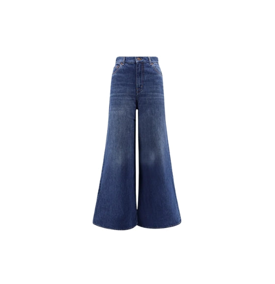 Chloe Blue High-Rise Wide-Leg Jeans