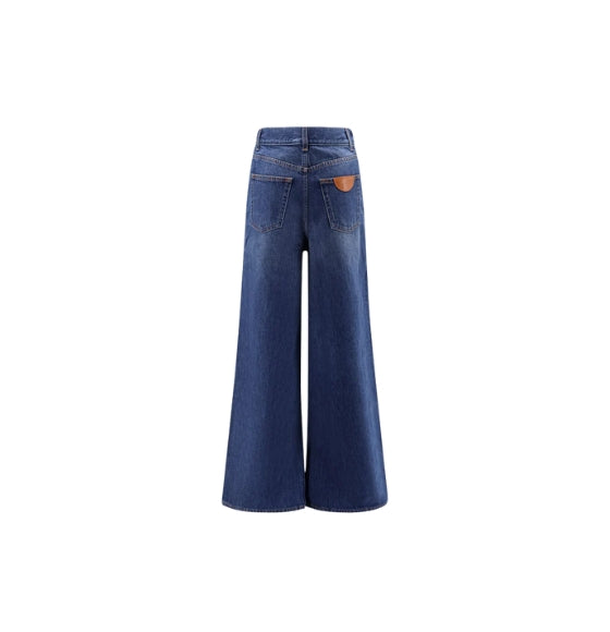 Chloe Blue High-Rise Wide-Leg Jeans