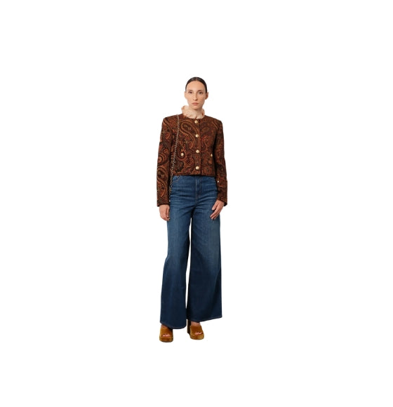 Chloe Blue High-Rise Wide-Leg Jeans